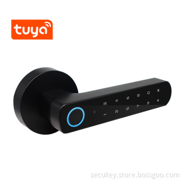 Secukey Hot Selling Wireless Smart Door Lock with Tuya Bluetooth Access Control System 3-in-1 Access Way